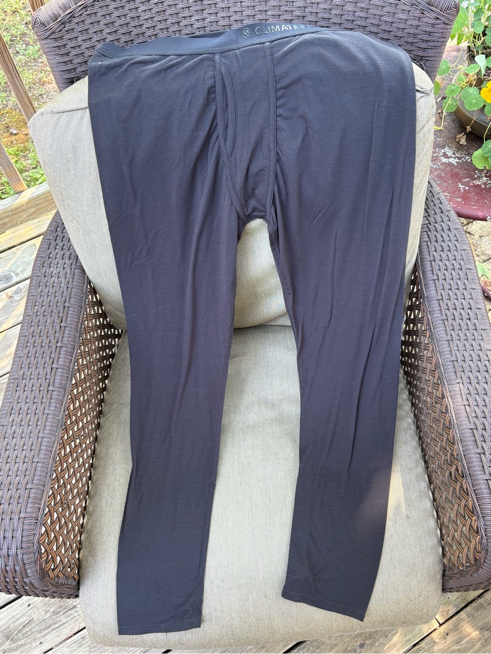 Men's Black Climacool Performance Long Johns